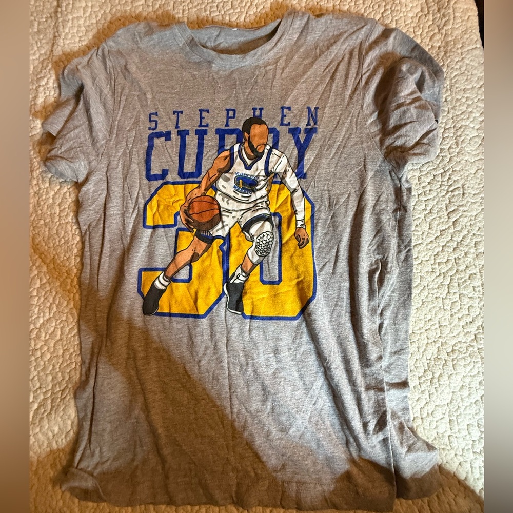 NBA Golden State Warriors Steph Curry Big Boys Cotton Short Sleeve Tee